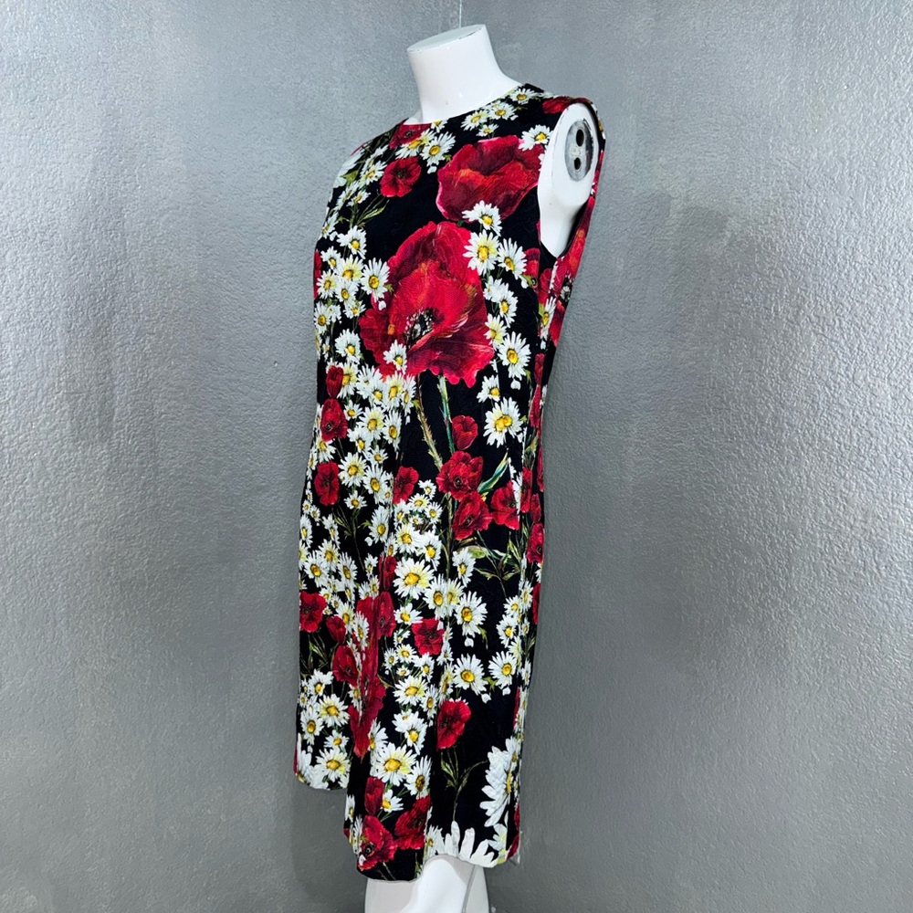 Dolce & Gabbana Black Dress with Red and White Floral Design - Picture 15 of 17